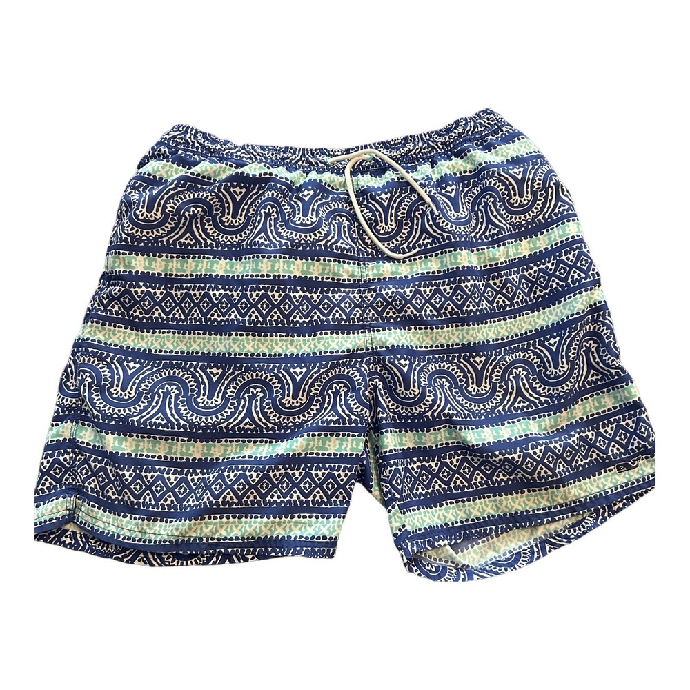 Vineyard Vines Swim Trunks Mens XL Board Shorts Blue Elastic Waist Drawstring